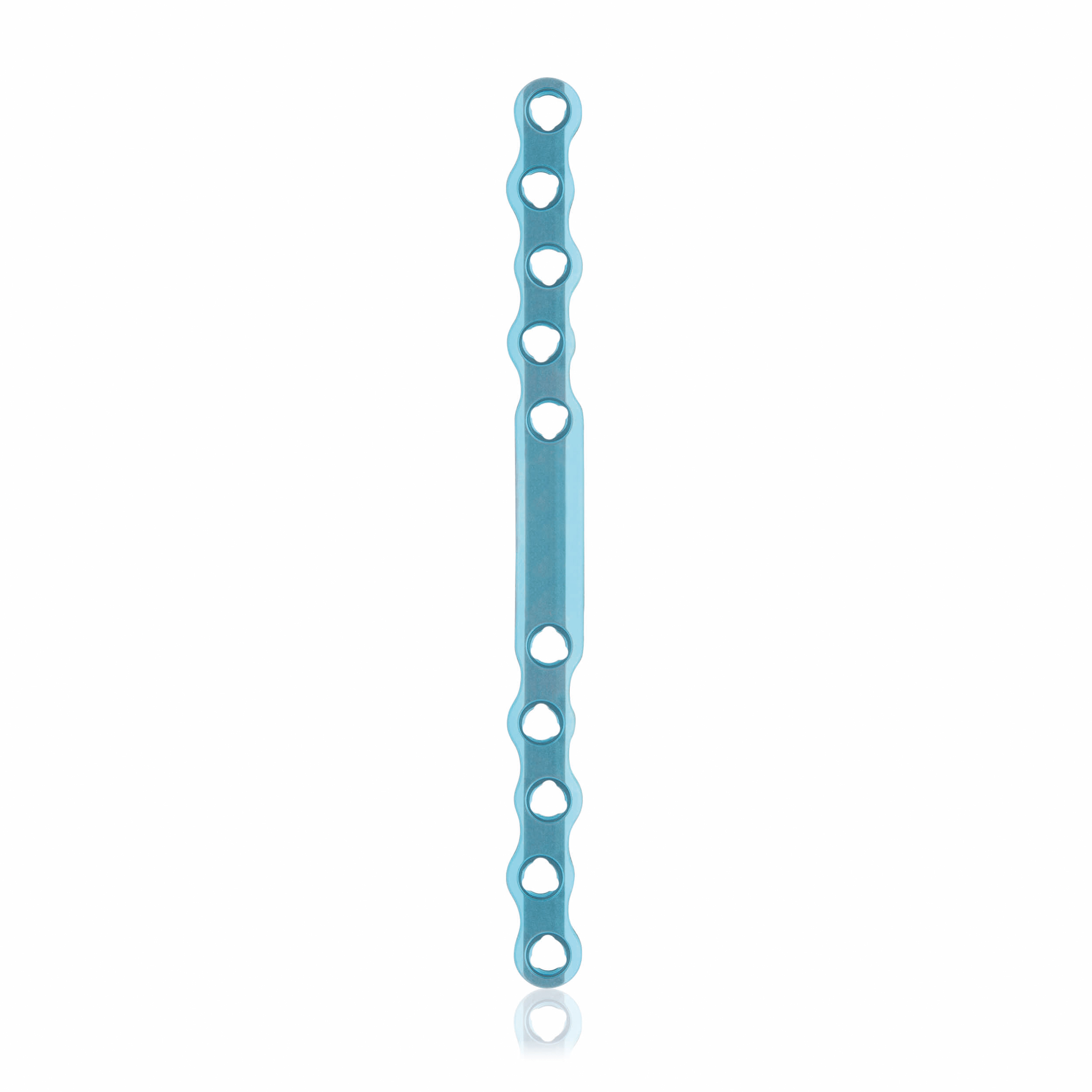10 huller, 120 x 10 x 4mm